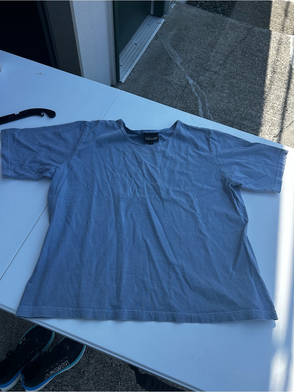 Nannette Soft Sky Blue Short Sleeve Crewneck